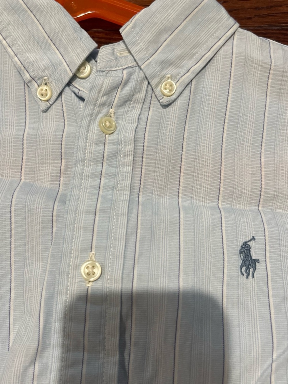 Ralph Lauren Light Blue Striped Button-Down Shirt